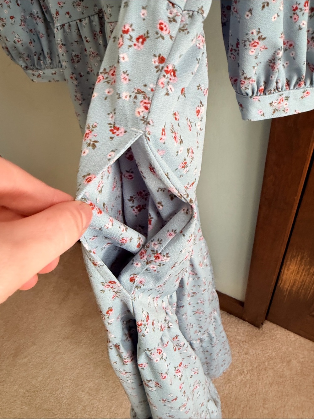 Levi's Light Blue Floral Tiered Maxi Dress - Picture 5 of 8